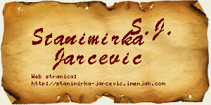 Stanimirka Jarčević vizit kartica